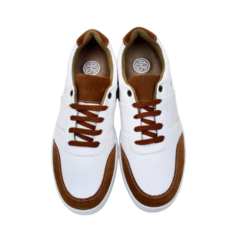 Comfort Casual Sneakers White Brown Design