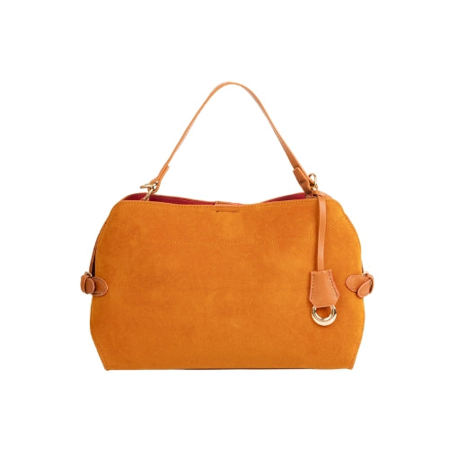 Soft Suede Style Shoulder Handbag