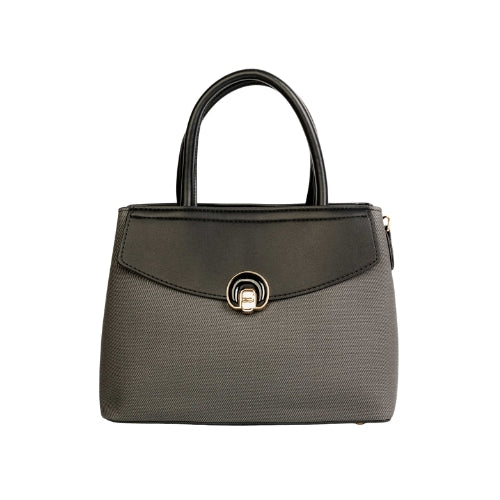 Elegant Structured Top Handle Satchel Bag