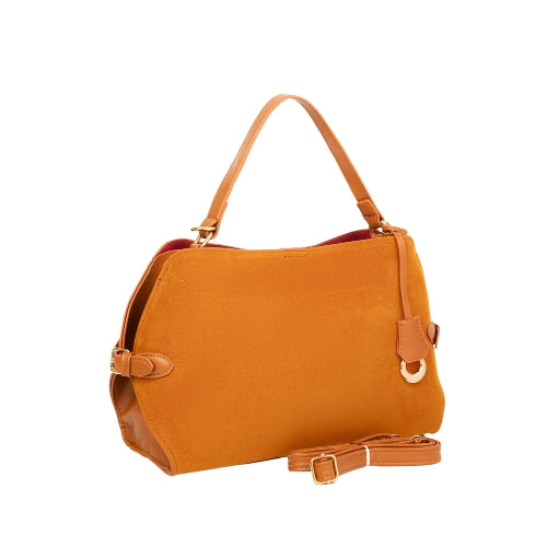 Soft Suede Style Shoulder Handbag