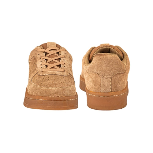 Suede Casual Sneakers Brown Modern Design