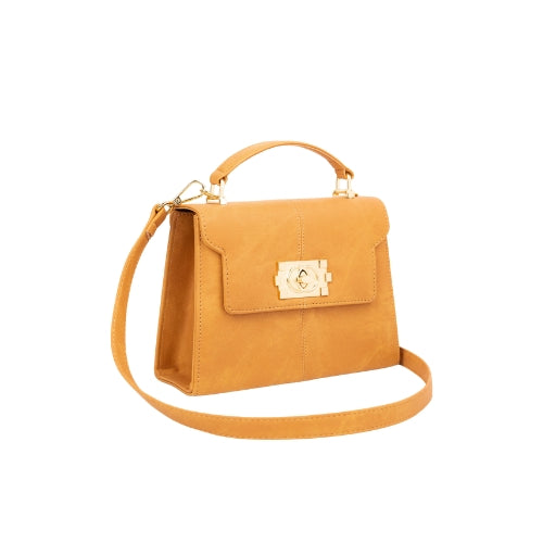 Elegant Structured Top Handle Satchel Bag